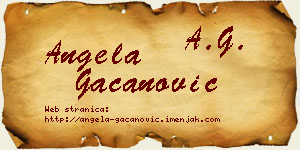 Angela Gačanović vizit kartica